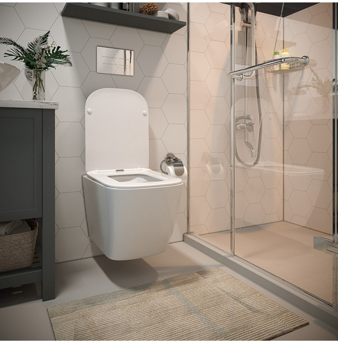 Унитаз Уклад Wave Quadro с инсталляцией белый купить,165272
