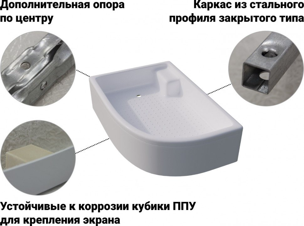 Душевой поддон Triton ПД19 120x80 средний купить,109768