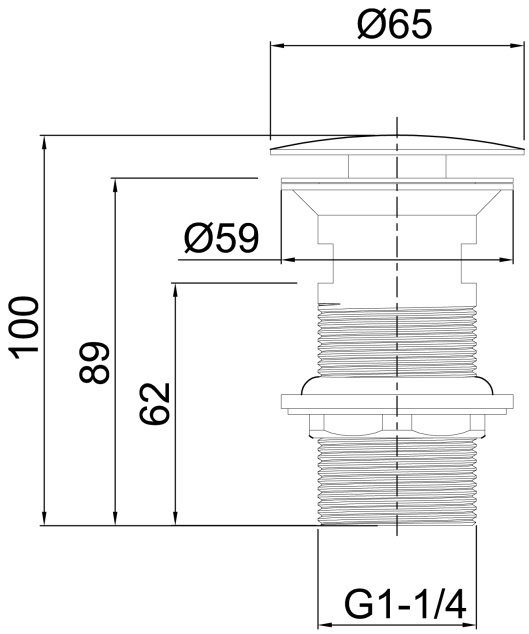 Донный клапан без перелива 265539 1 1/4 купить,30600