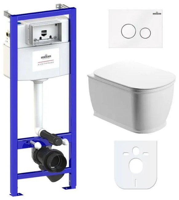 Унитаз Lavinia Boho Relfix Bell Pro Rimless 77040040 с инсталляцией белый