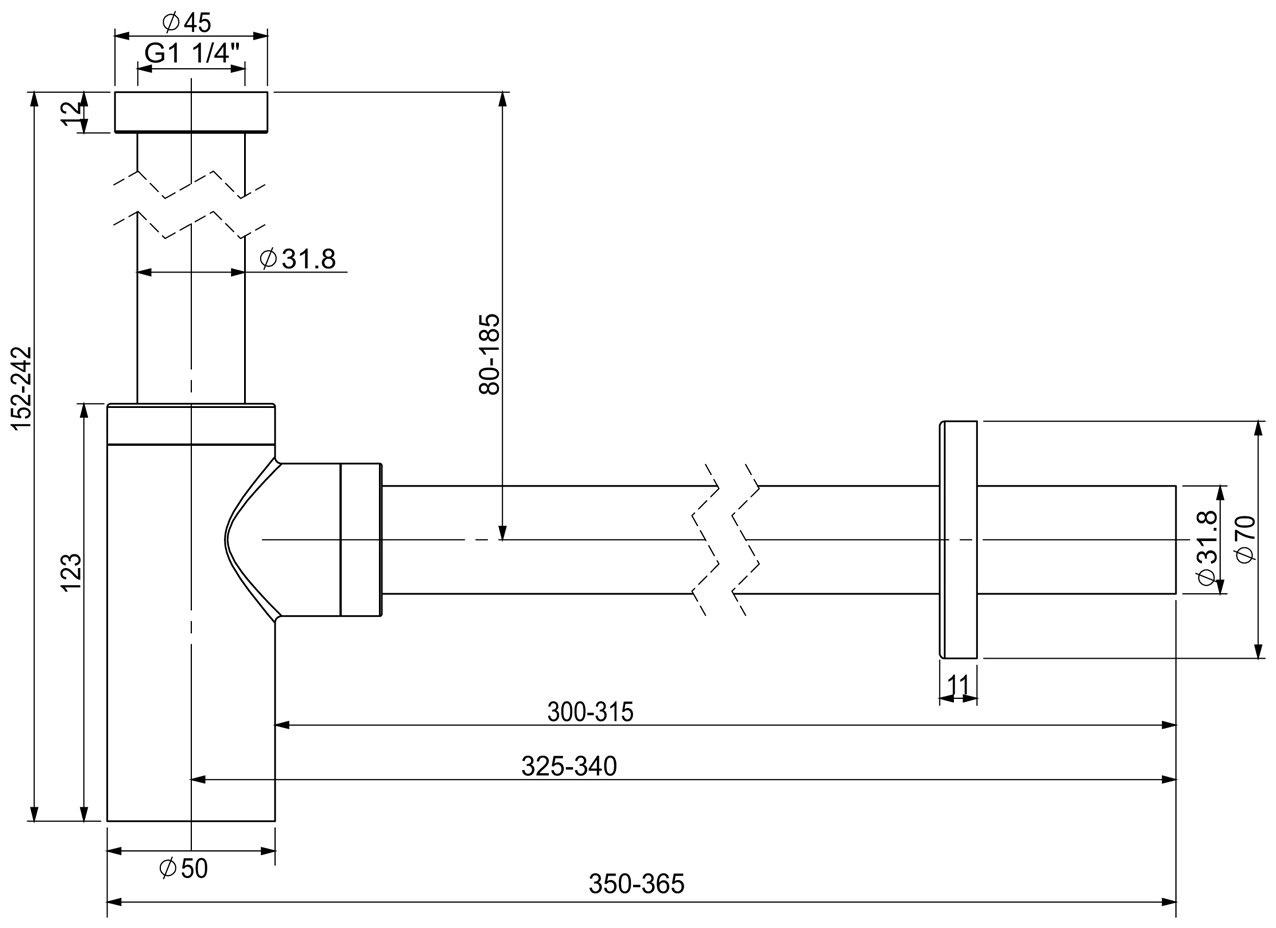 Сифон Wellsee Drainage System 182106000 1 1/4 купить,70000
