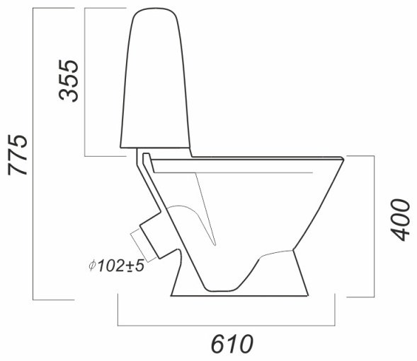 Унитаз Sanita Виктория белый