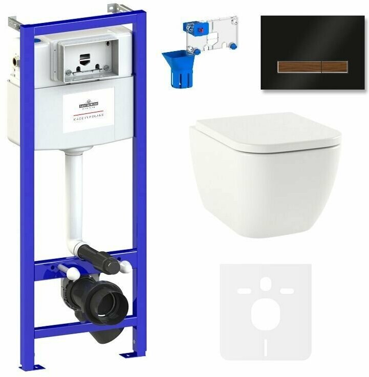 Унитаз с инсталляцией Relfix One Compacto 75110093, санфаянс