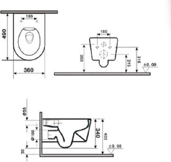 GID-ceramic унитаз 62262Y Tr2133TF, керамика купить,0