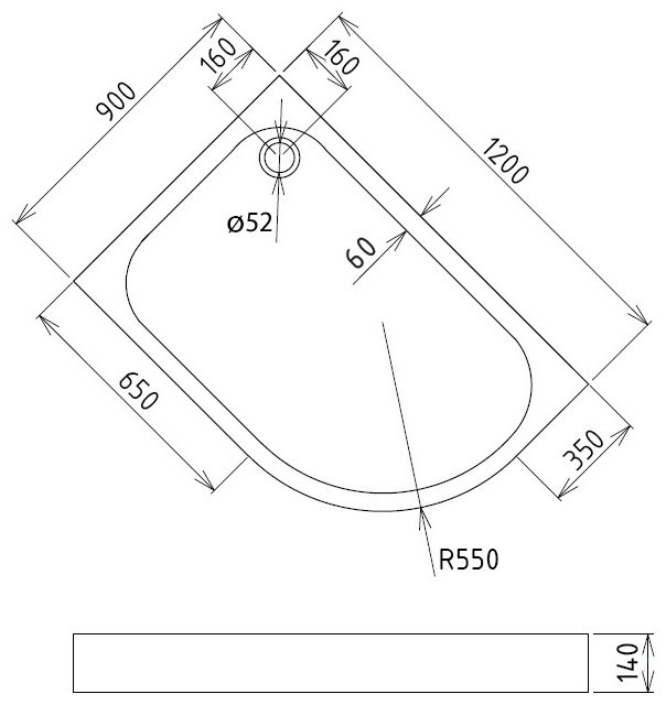 Душевой поддон GEMY ST20 L 120x90 низкий купить,NaN