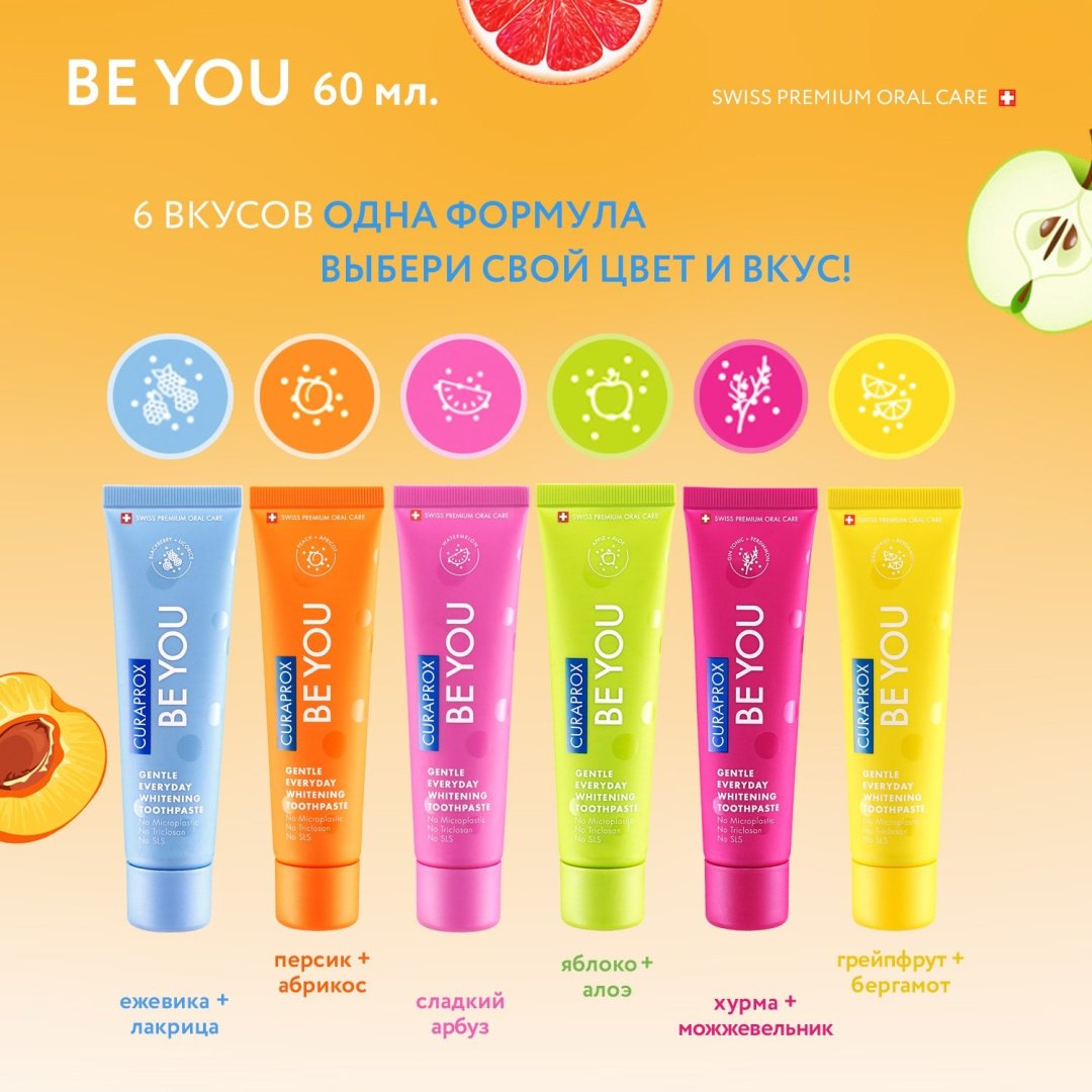 CURAPROX зубная паста Be You с щеткой Ultra Soft 60 мл купить,0