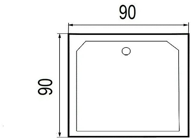 Душевой поддон KABINKA.KZ WEMOR 90/38 S 90x90 высокий