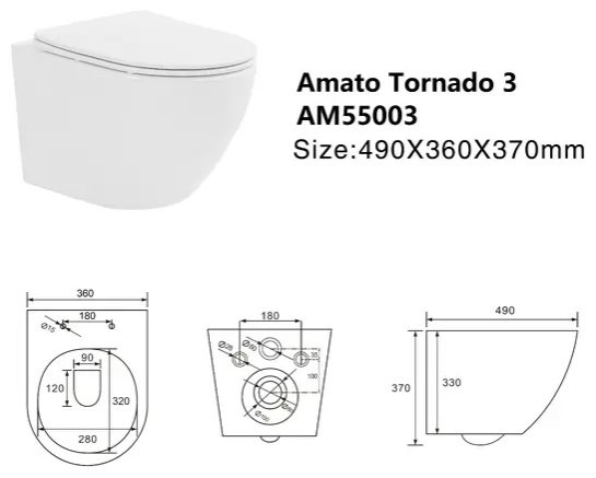 Taliente унитаз Amato Tornado 3, санфарфор
