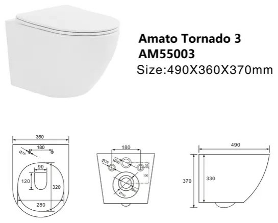 Унитаз Taliente Amato Tornado 3 белый купить,NaN