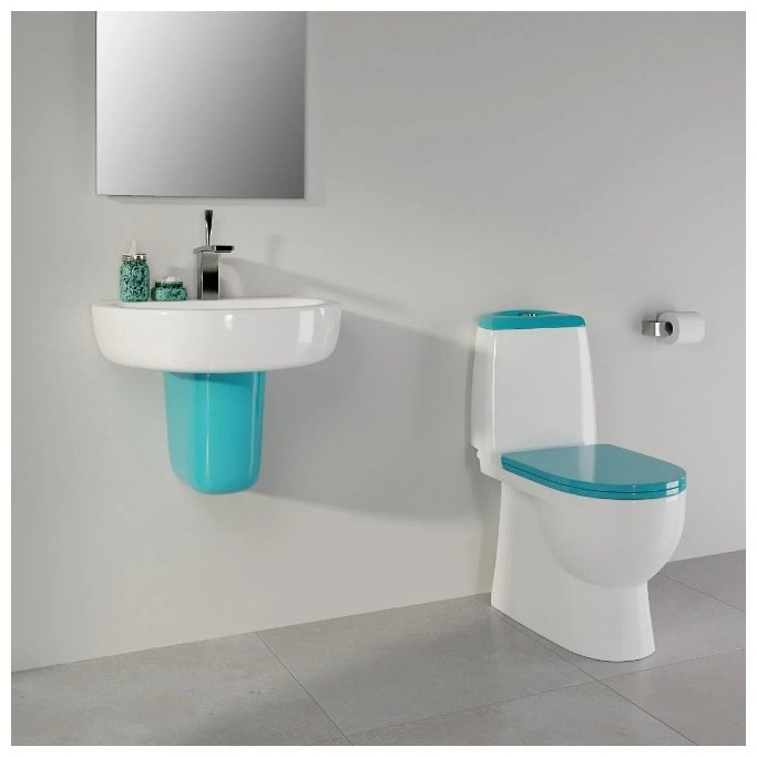 Унитаз Sanita Luxe BEST Color Sea SL DM бело-зеленый купить,NaN