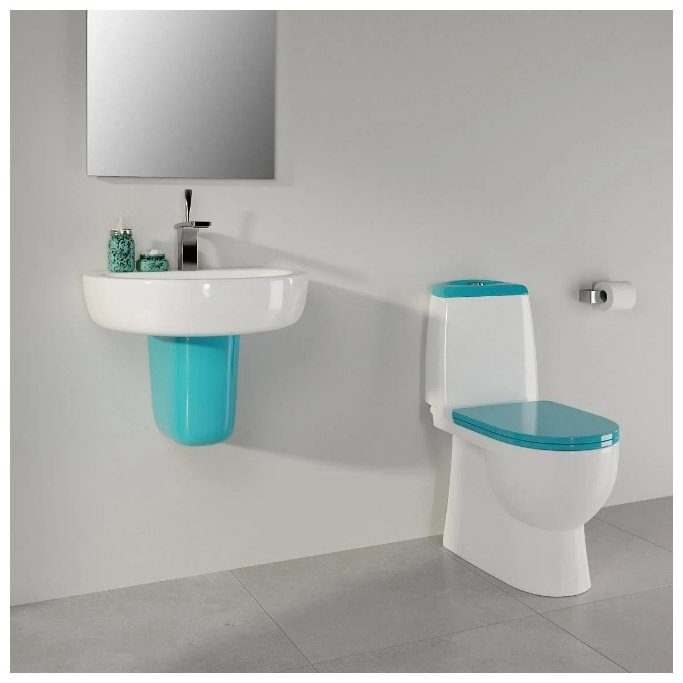 Унитаз Sanita Luxe BEST Color Sea SL DM бело-зеленый купить,NaN
