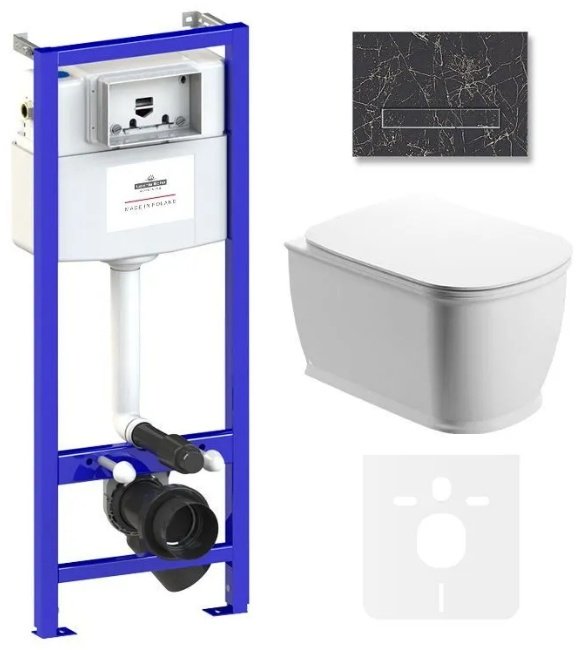 Унитаз Lavinia Boho Relfix Bell Pro Rimless 75110014 с инсталляцией белый