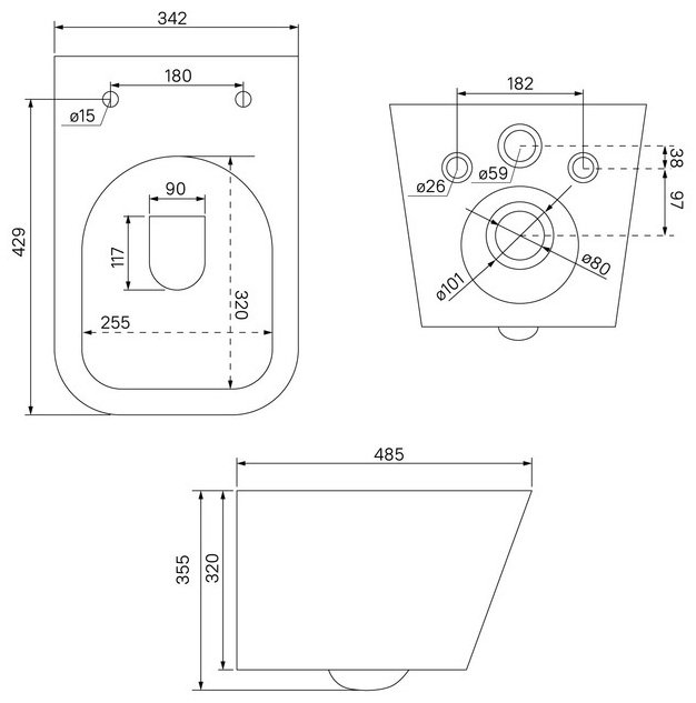 Унитаз Iddis Bild BILRDSEi25 белый