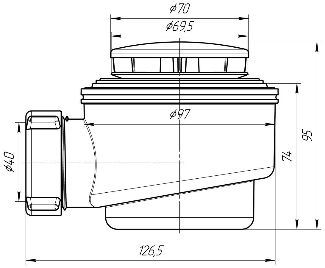 Сифон АНИ пласт E410C 50 мм купить,10900
