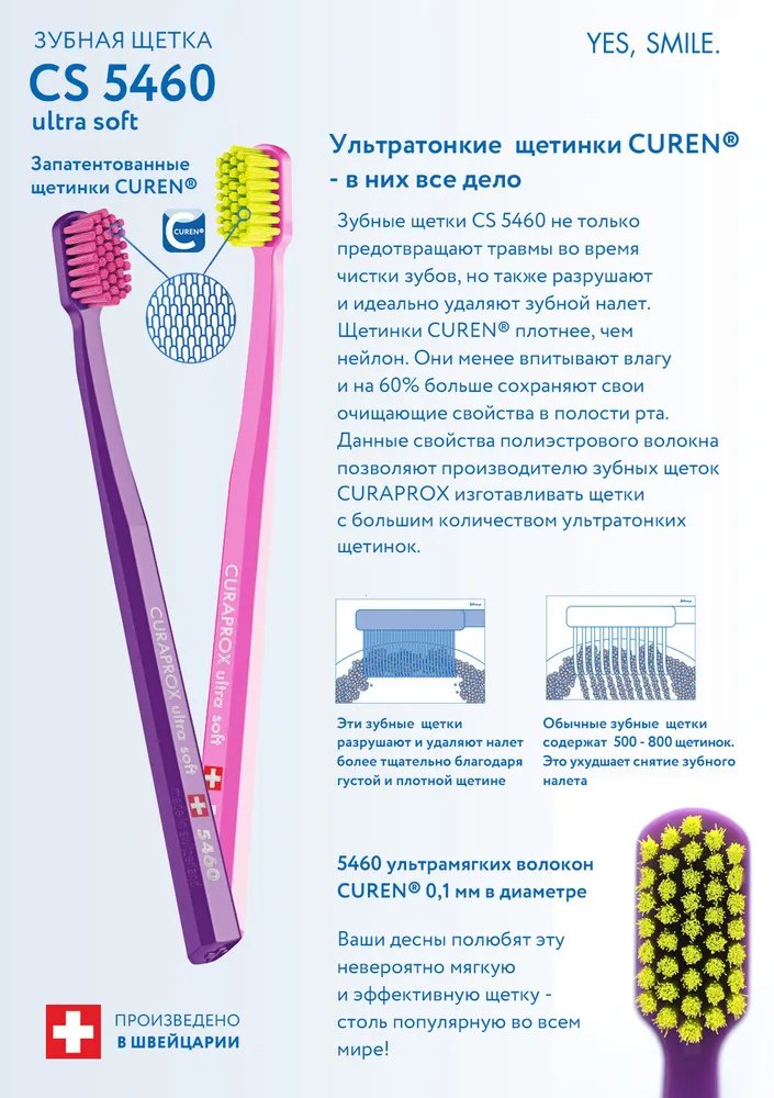CURAPROX 5460 Ultra Soft зубная щетка мягкая 1 шт купить,0