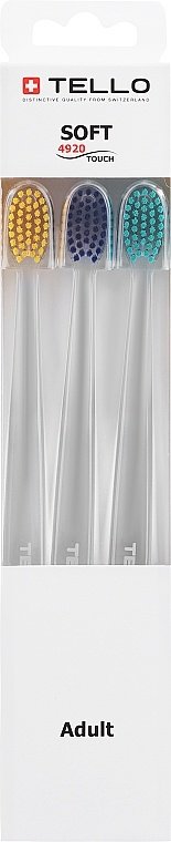 TELLO 4920 Touch Adult зубная щетка средняя 3 шт