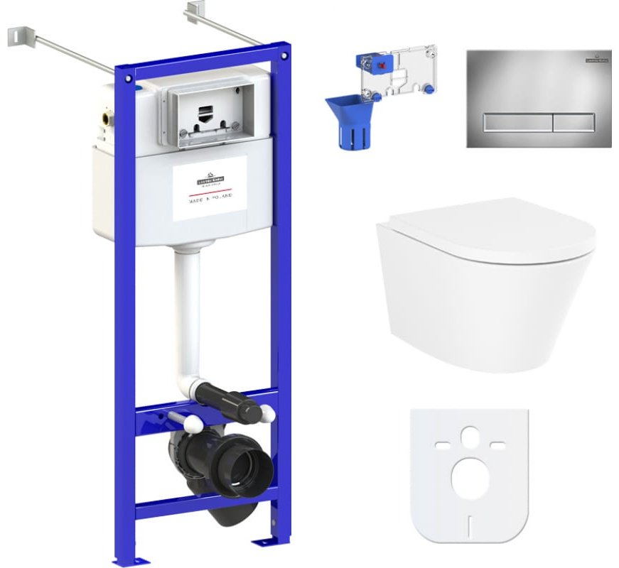 Унитаз Lavinia Boho 87050182 с инсталляцией белый