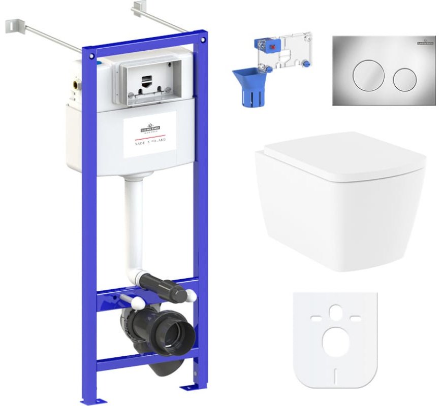 Унитаз Lavinia Boho 87050210 с инсталляцией белый