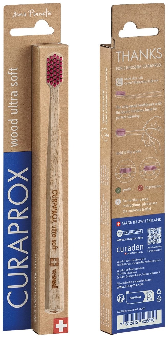 CURAPROX Wood зубная щетка средняя 1 шт