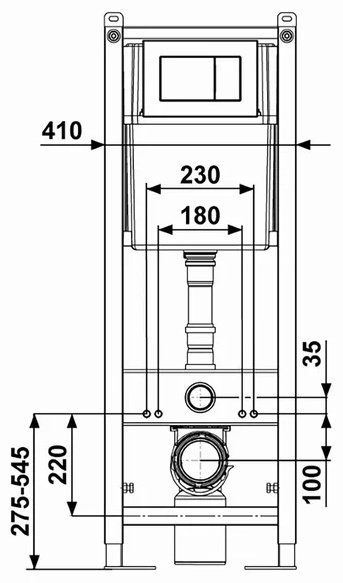 УКЛАД унитаз с инсталляцией 4461S, санфаянс