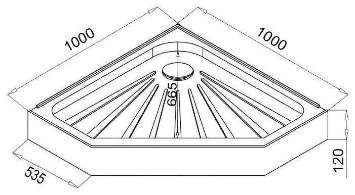 Душевой поддон Cerutti P101 100x100 см, низкий