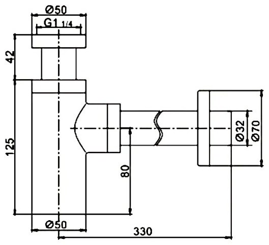 Сифон Rose RS22 50 мм купить,NaN