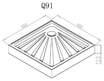 Душевой поддон Cerutti Q91 90x90 см, низкий купить,NaN