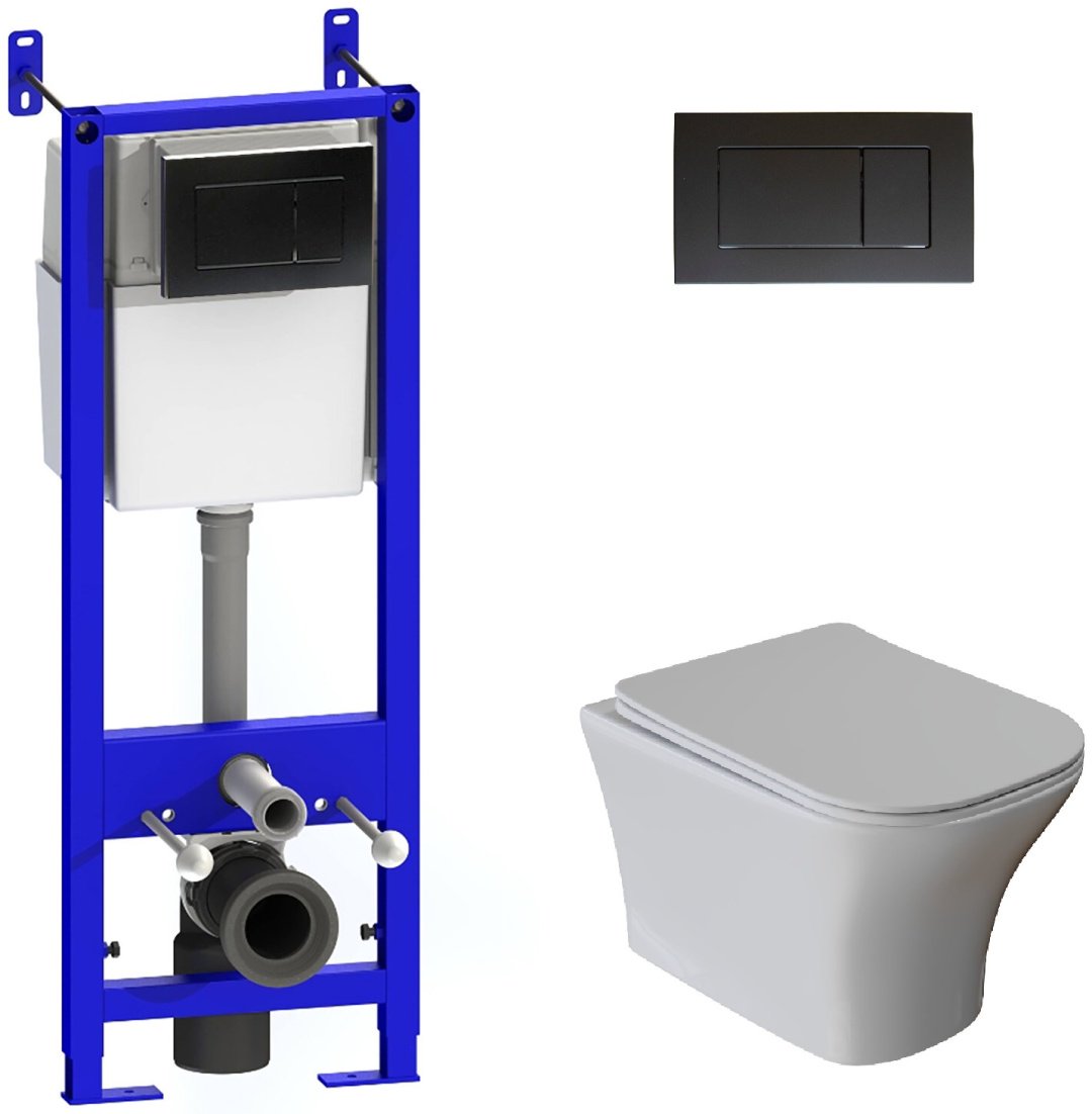 УКЛАД унитаз с инсталляцией WAVE CITY, санфарфор