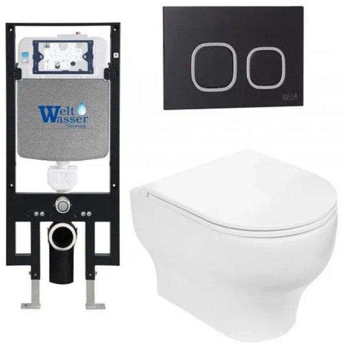 Унитаз WeltWasser Erlenbach 004 GL-WT с инсталляцией белый