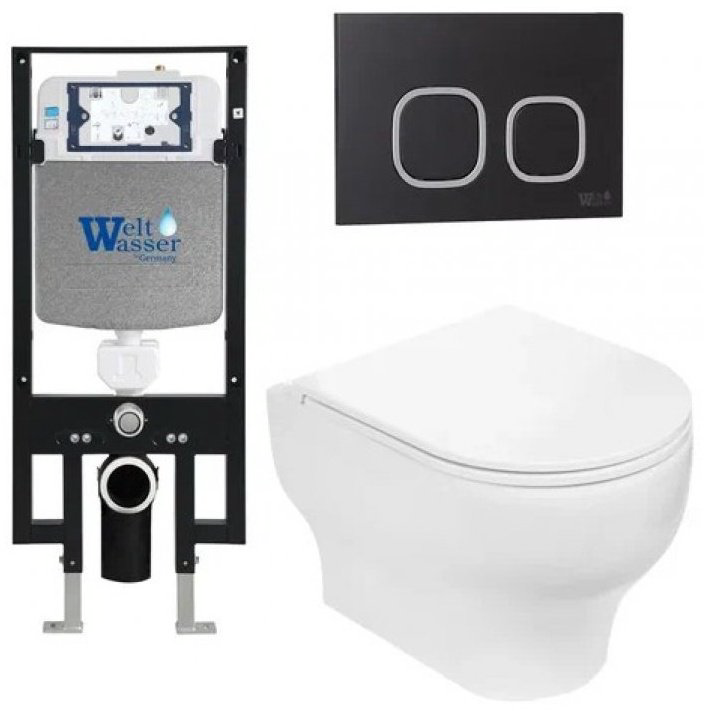 Унитаз WeltWasser Erlenbach 004 GL-WT с инсталляцией белый