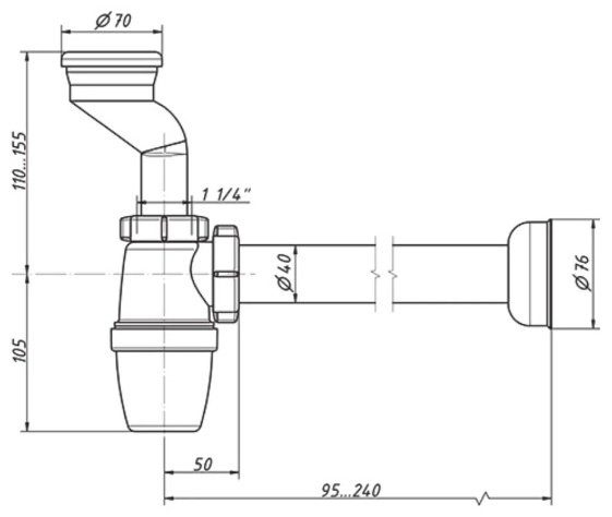 Сифон Орио PB31009 70 мм купить,10500