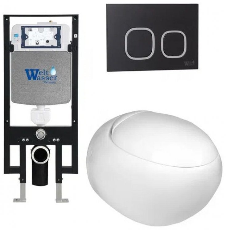 WeltWasser унитаз с инсталляцией JECKENBACH 004 GL-WT, санфаянс