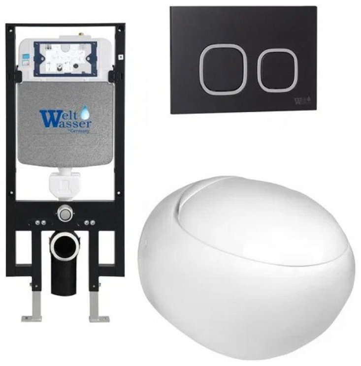 WeltWasser унитаз с инсталляцией JECKENBACH 004 GL-WT, санфаянс