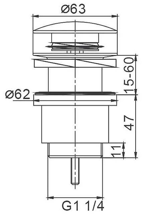 Донный клапан с переливом Frap F62-8 1 1/4 купить,NaN