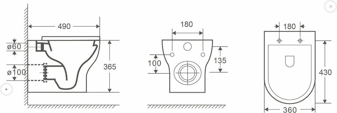 WeltWasser унитаз Erlenbach 004 GL-WT, санфаянс