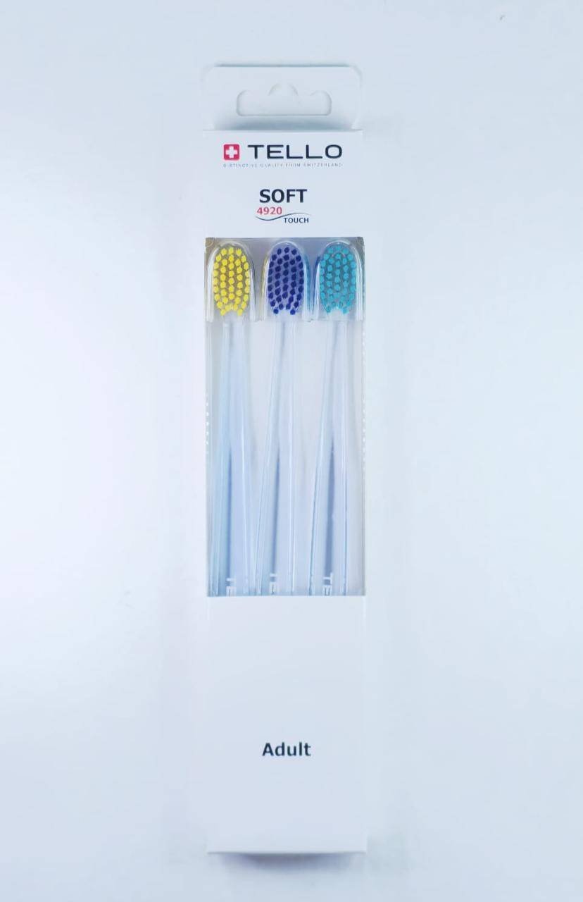 TELLO 4920 soft зубная щетка мягкая 3 шт
