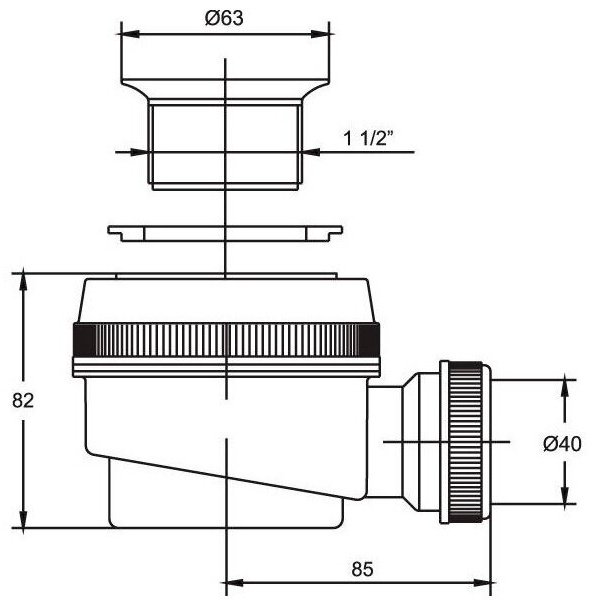 Сифон VIRPlast 30987059 1 1/2 купить,NaN