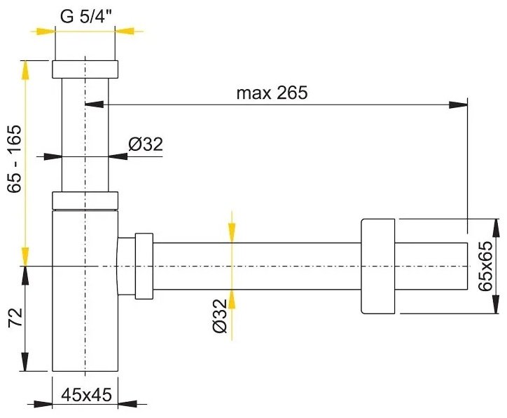 Сифон Alcaplast A401 32 мм купить,39966
