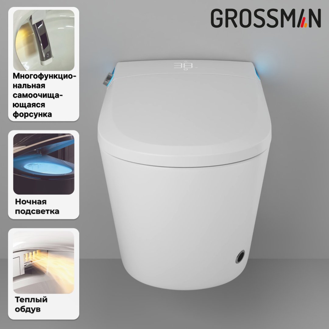 Унитаз Grossman 901.5702.01.000 с инсталляцией белый купить,NaN