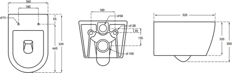 Унитаз Taliente T3 AE65053 белый