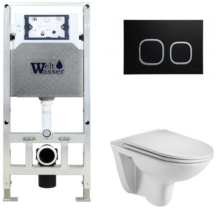 Унитаз WeltWasser Baarbach AB506ST1 с инсталляцией белый купить,293200
