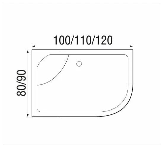 Душевой поддон KABINKA.KZ WEMOR 100/80/44 L 100x80 высокий купить,139641