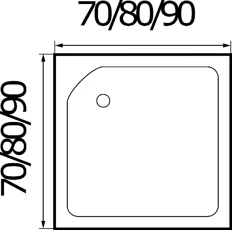 Душевой поддон KABINKA.KZ 90/24 S 90x90 средний