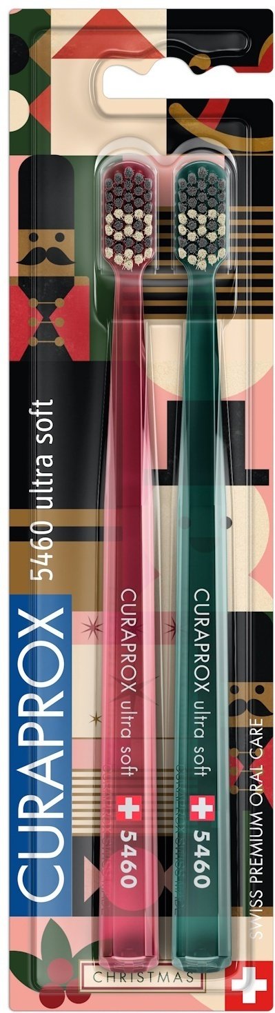 CURAPROX Набор зубных щеток Ultrasoft Duo Christmas зубная щетка экстра-мягкая 2 шт
