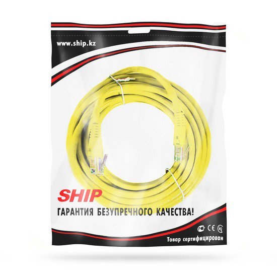 Патч Корд Ship S3025YL1000-P Cat.5e 10м жёлтый - ForteMarket Патч Корд Ship S3025YL1000-P Cat.5e 10м жёлтый купить,0