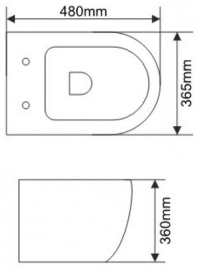 Унитаз Melana 800-B2330 белый