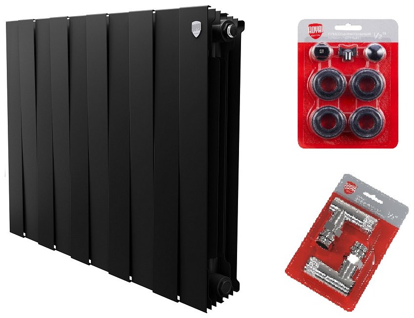 Радиатор Royal Thermo секционный PianoForte 500 new/Noir Sable биметаллический, кол-во секций: 10