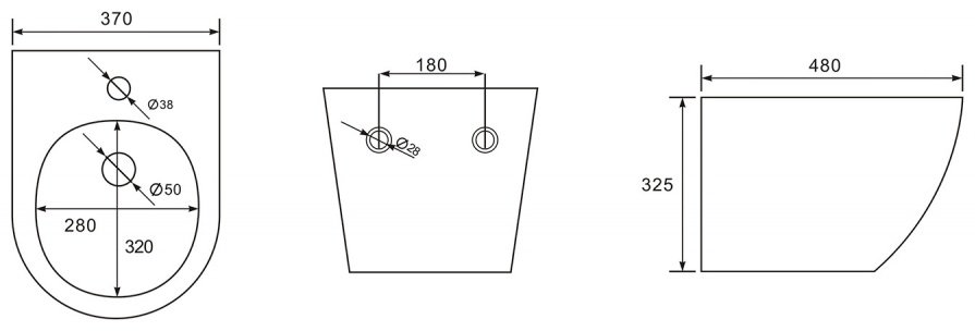 Биде Abber Bequem AC1150MB черное