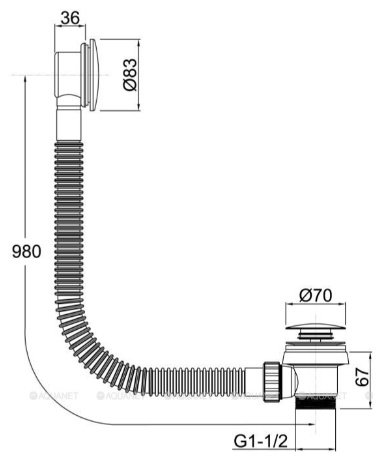 Сифон ALLEN BRAU 5.31027-GB PRIORITY 60 мм