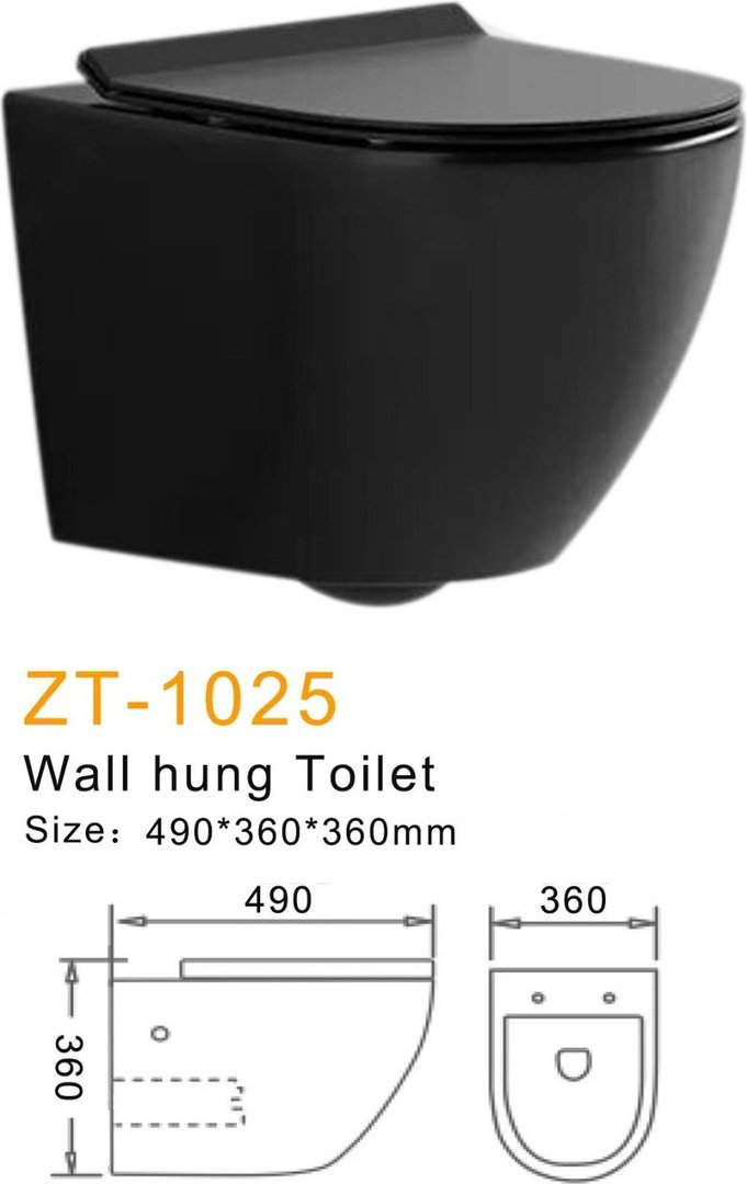 Унитаз ZT-1025A черный